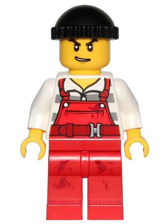 Минифигурка Lego Police - City Bandit Male with Red Overalls cty0709 U